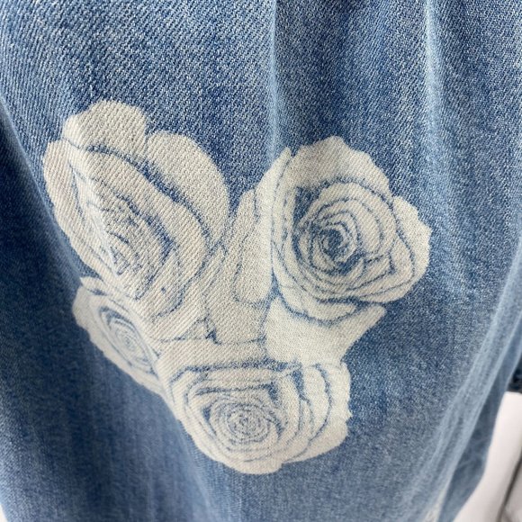 One X Oneteaspoon Lead rose mini dress size medium off on shoulder denim - Picture 5 of 12